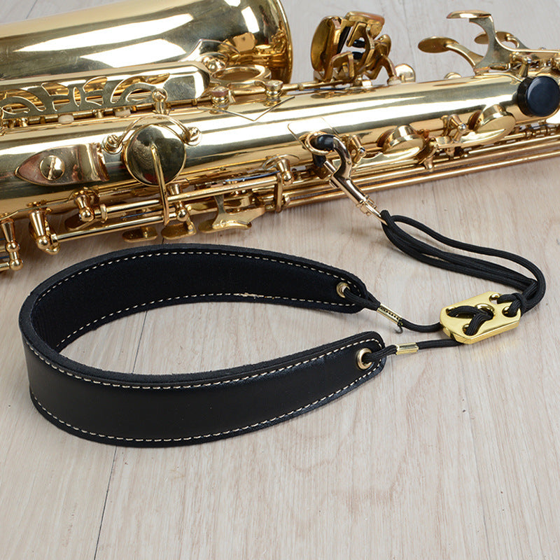 Soft Lasso Leather Padded Saxophone Strap - Alto & Tenor Sax