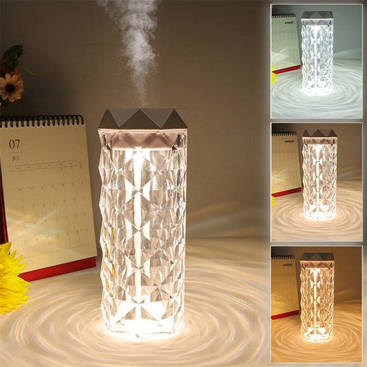 USB Crystal Touch Lamp Humidifier With Color Night Light