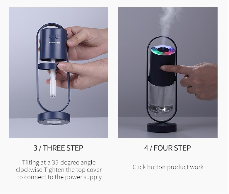 USB Air Humidifier/Purifier With Projection Night Lights.