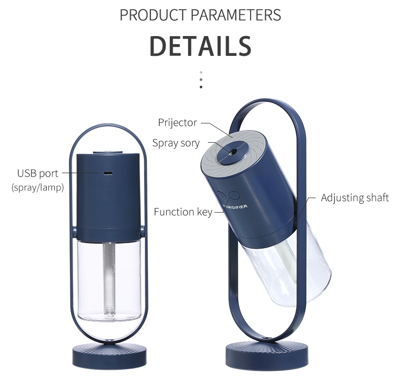 USB Air Humidifier/Purifier With Projection Night Lights.