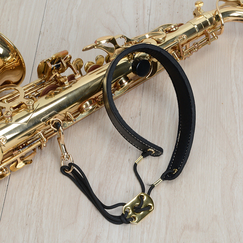 Soft Lasso Leather Padded Saxophone Strap - Alto & Tenor Sax